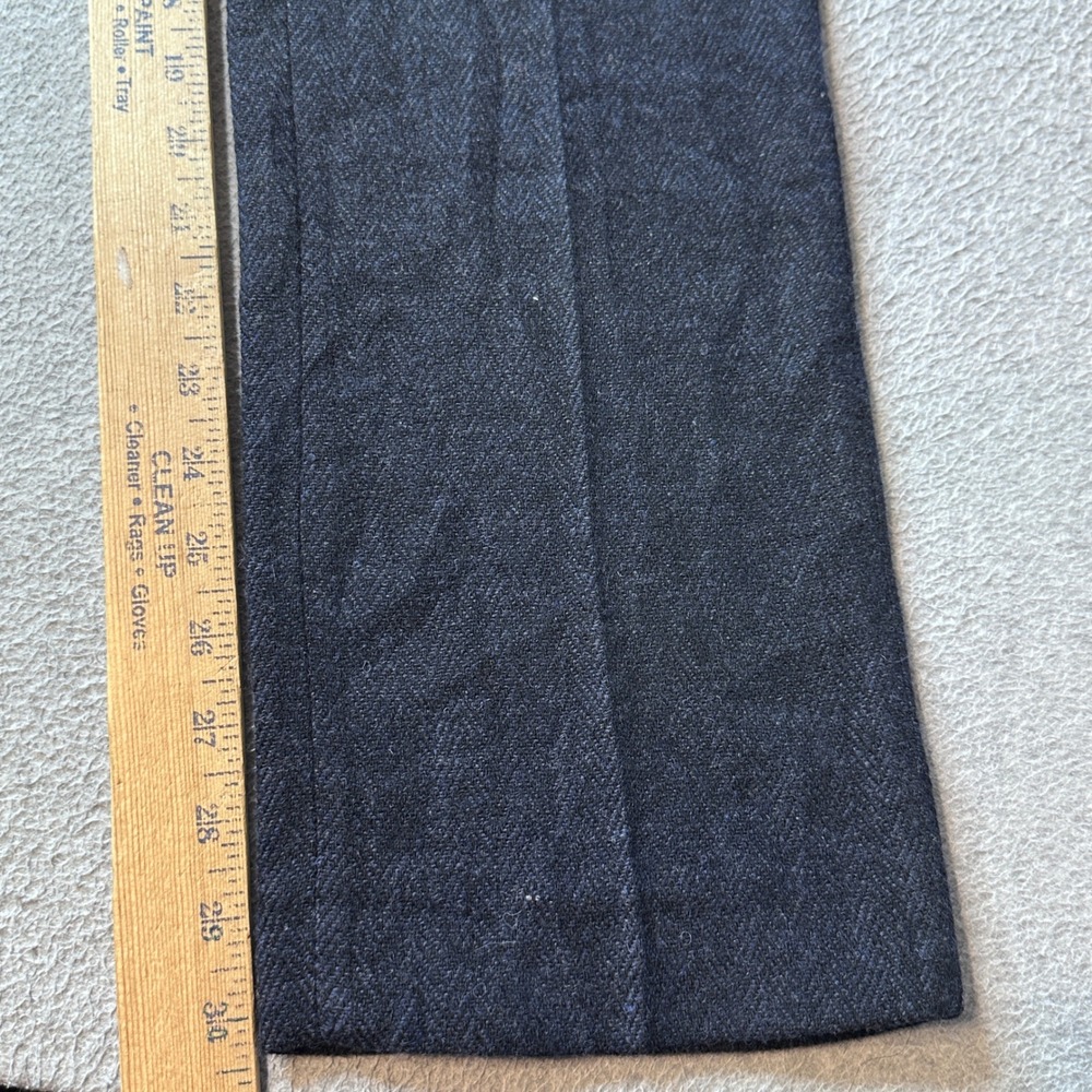 Edge by WD-NY Dress Pants Mens 29x32 Slim Fit Charcoal Herringbone Wool NEW - Picture 10 of 11